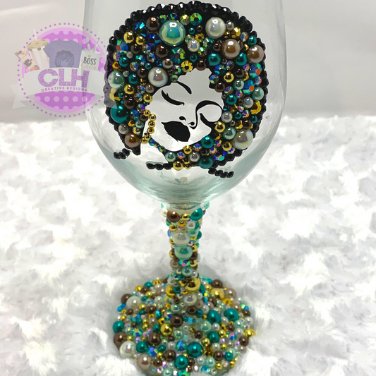 Dazzling Bling-Stemmed Wine Glass: Sip in Glamour