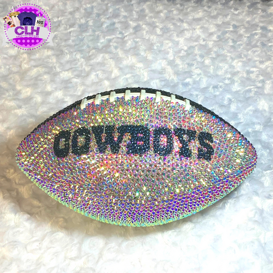 Handcrafted Bling Football: Sparkle with Team Spirit