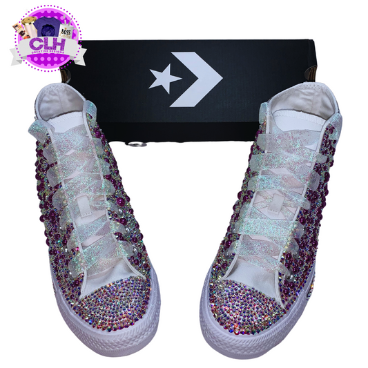 Dazzling Allure: Bling High Top Converse